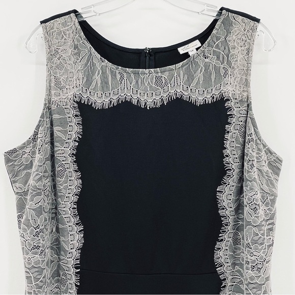 Landa Curve by Dora Landa Black Knit & Lace Fit & Flare Dress 1X - Picture 3 of 7